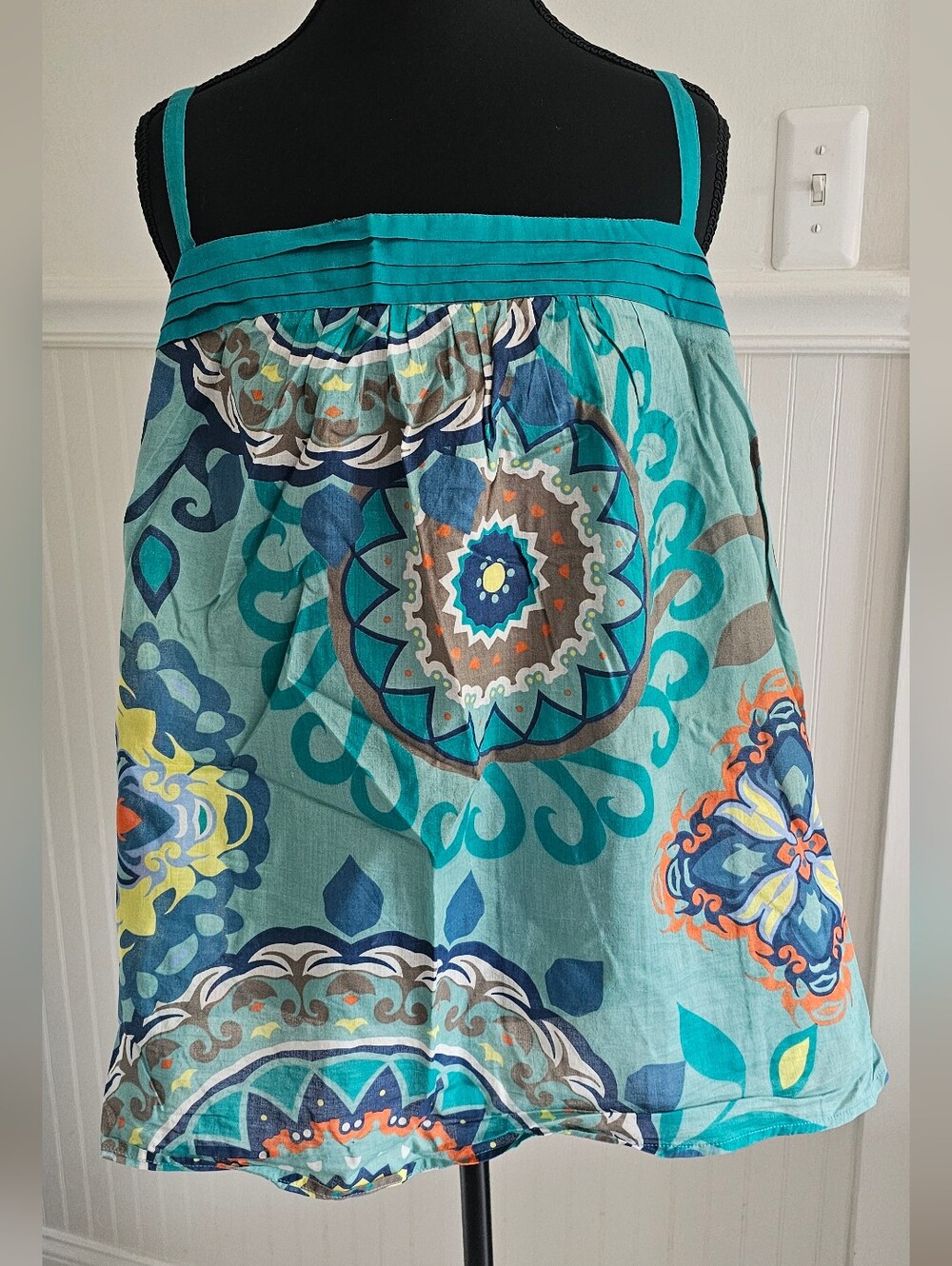 Old Navy Teal Patterned Women's Plus Top 2X